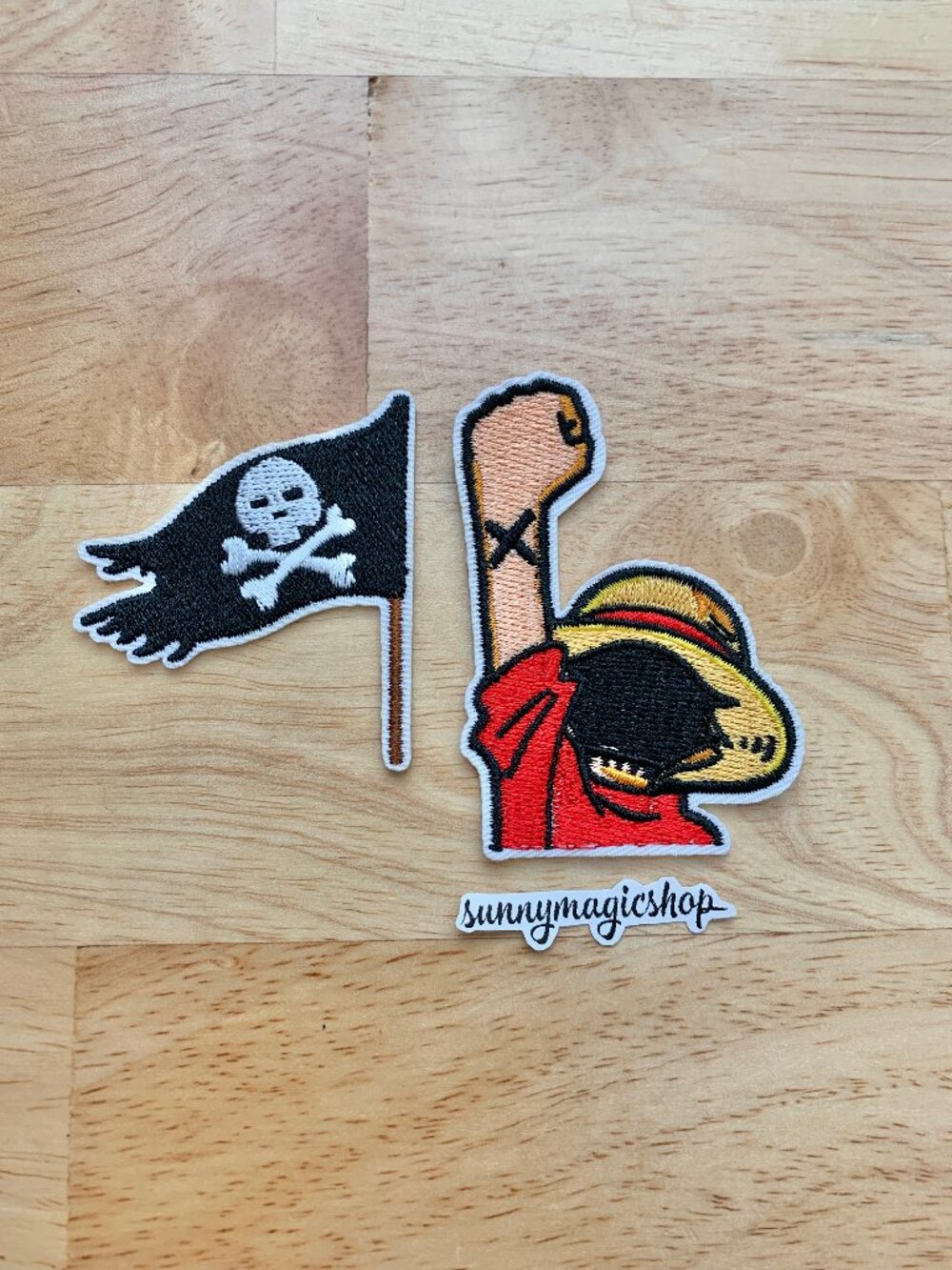 One Piece Anime Embroidered Patch Monkey D Luffy Luffy Flag Set Strawhat Skull